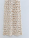 SWAYING 25 Fall/Winter Collection: Crochet-detail wrap-style silk-blend maxi dress SW-SW25AW3B01C1S2-BAI White